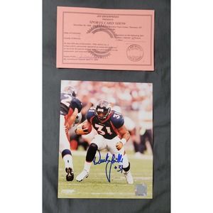 Vtg Denver Broncos Derek Loville 8x10" Autographed Color Photo NFL COA